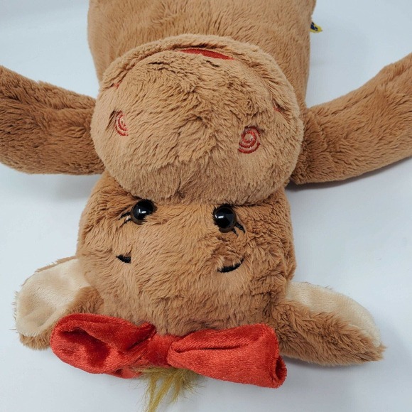 Build A Bear Molly Moose 16" Stuffed Animal Plush Brown Red Bow Lips Stuffies - Picture 5 of 7